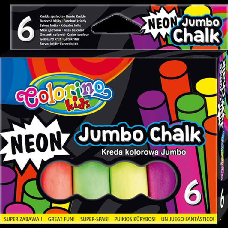 Colorino Kids, creioane neon Jumbo, 6 buc.