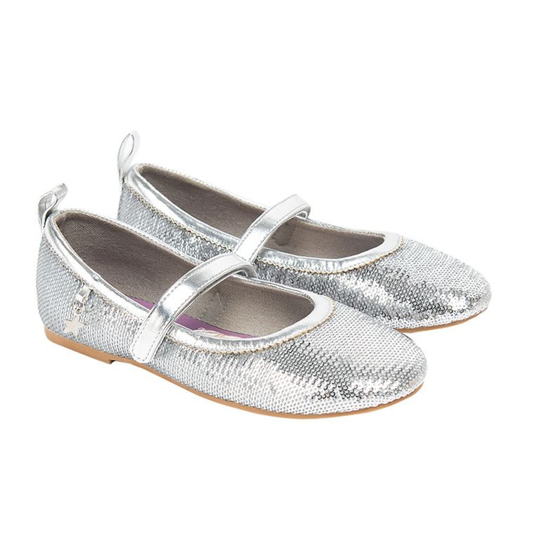 Cool Club, Balerini argintii fete, paiete, Frozen