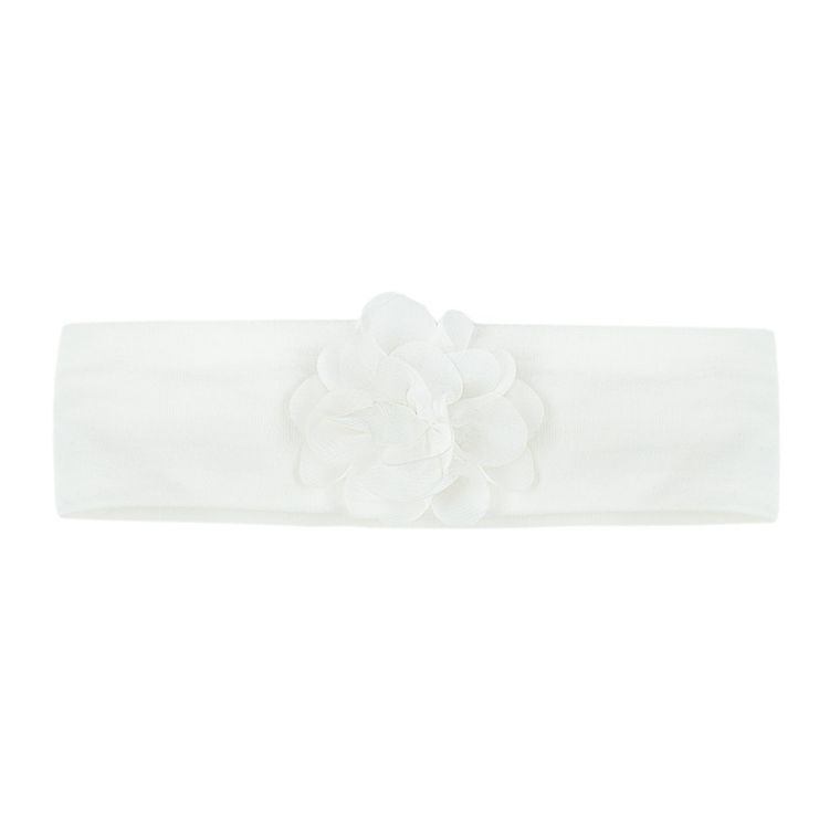 Cool Club, Bentita pentru fete, alb, decor floare