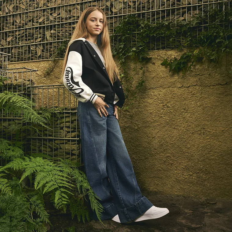 Cool Club, Blugi pentru fete, wide, albastru