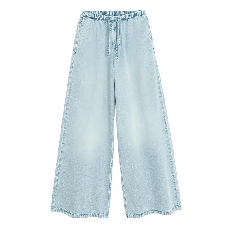 Cool Club, Blugi pentru fete, wide leg, albastru