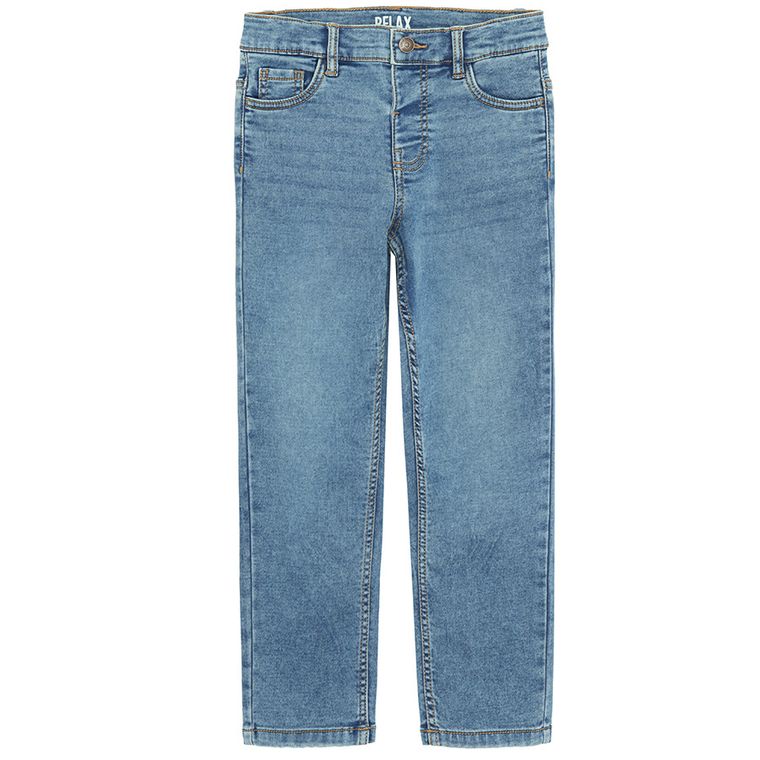 Cool Club, Blugi reglabili pentru baieti, croiala relax, albastru