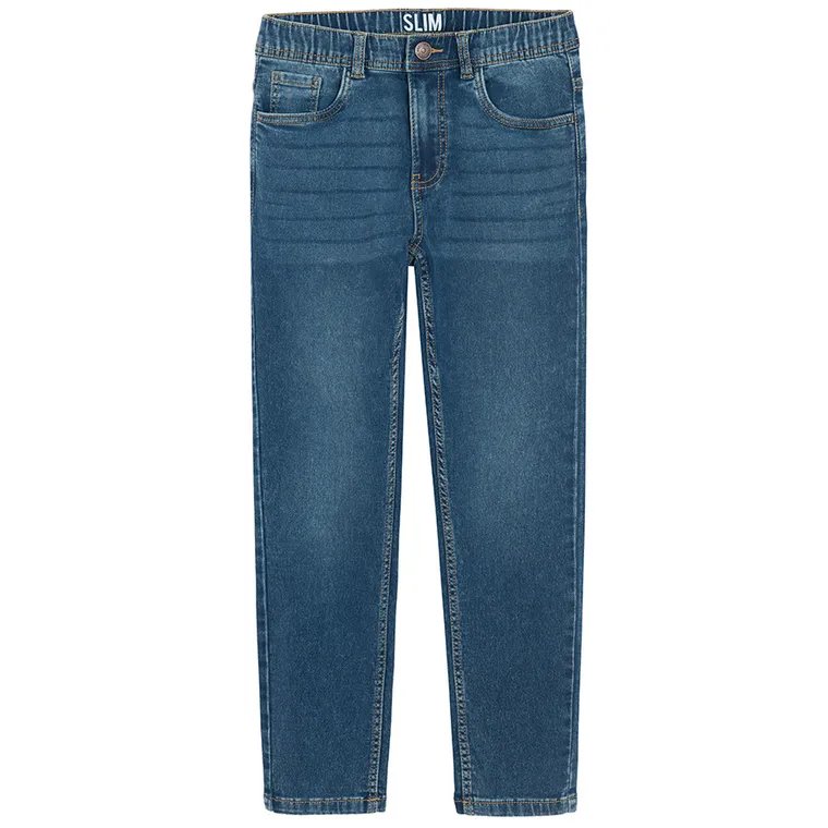 Cool Club, Blugi reglabili pentru baieti, croiala slim, albastru