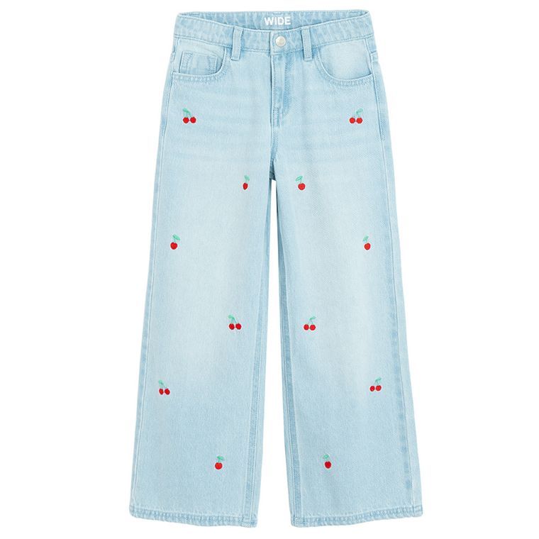 Cool Club, Blugi reglabili pentru fete, wide, albastru