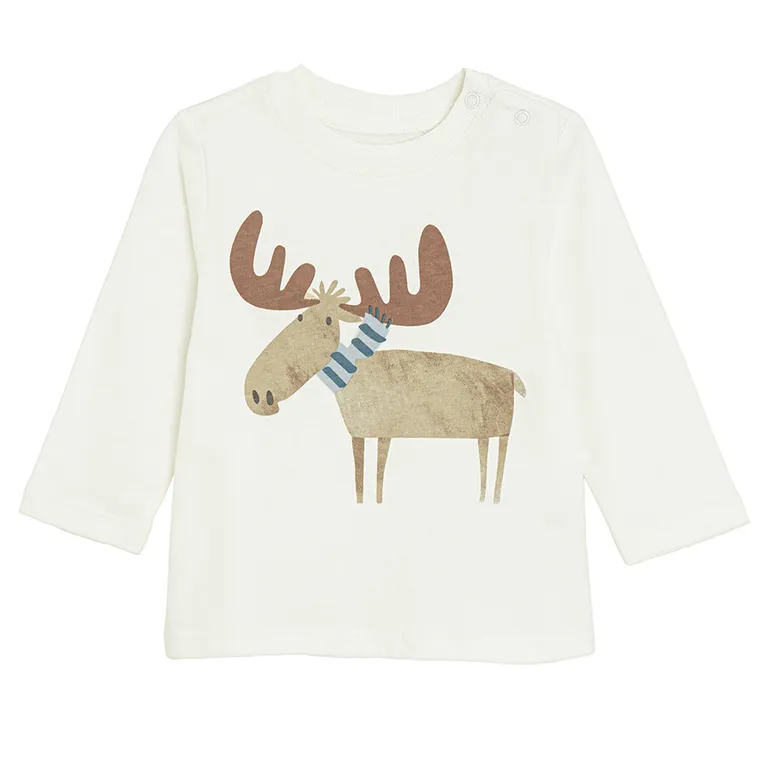 Cool Club, Bluza cu maneca lunga pentru baieti, alb