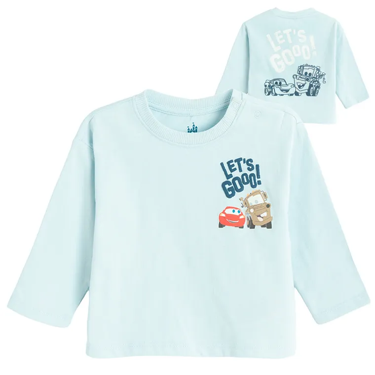 Cool Club, Bluza cu maneca lunga pentru baieti, albastru, imprimeu Cars