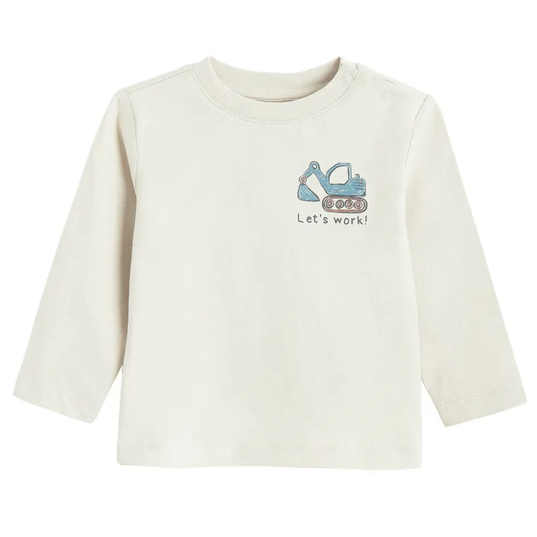 Cool Club, Bluza cu maneca lunga pentru baieti, bej