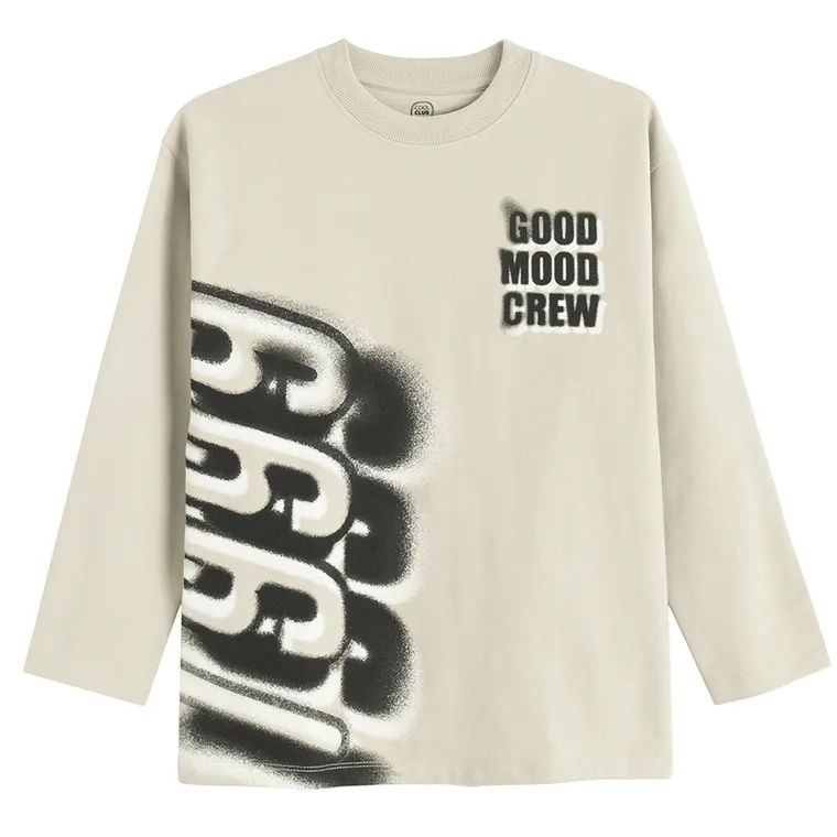 Cool Club, Bluza cu maneca lunga pentru baieti, bej