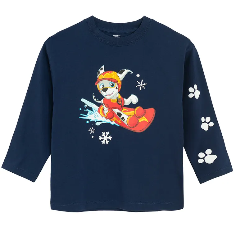 Cool Club, Bluza cu maneca lunga pentru baieti, bleumarin, imprimeu Paw Patrol
