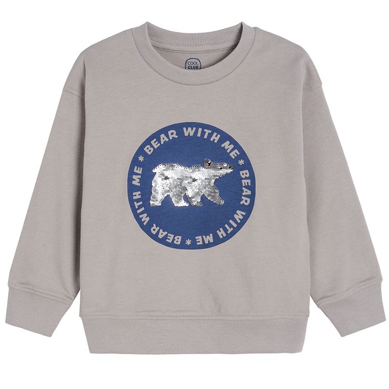 Cool Club, Bluza cu maneca lunga pentru baieti, gri