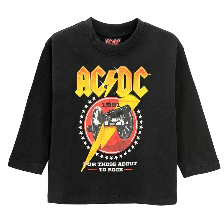 Cool Club, Bluza cu maneca lunga pentru baieti, negru, AC/DC