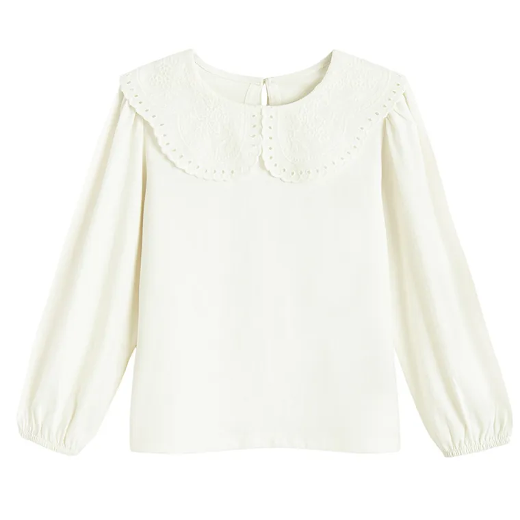 Cool Club, Bluza cu maneca lunga pentru fete, alb