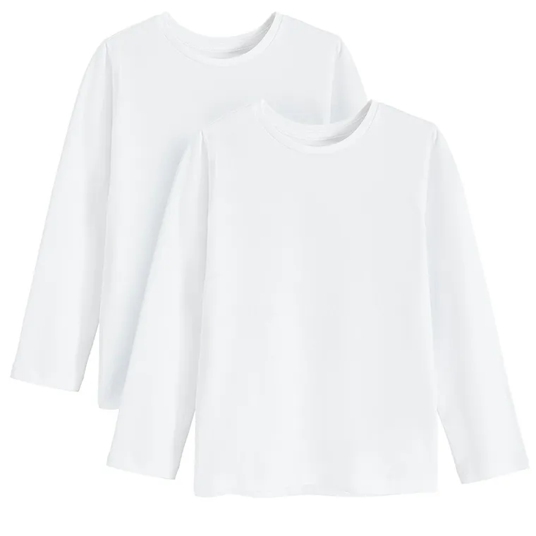 Cool Club, Bluza cu maneca lunga pentru fete, alb, set 2 buc.