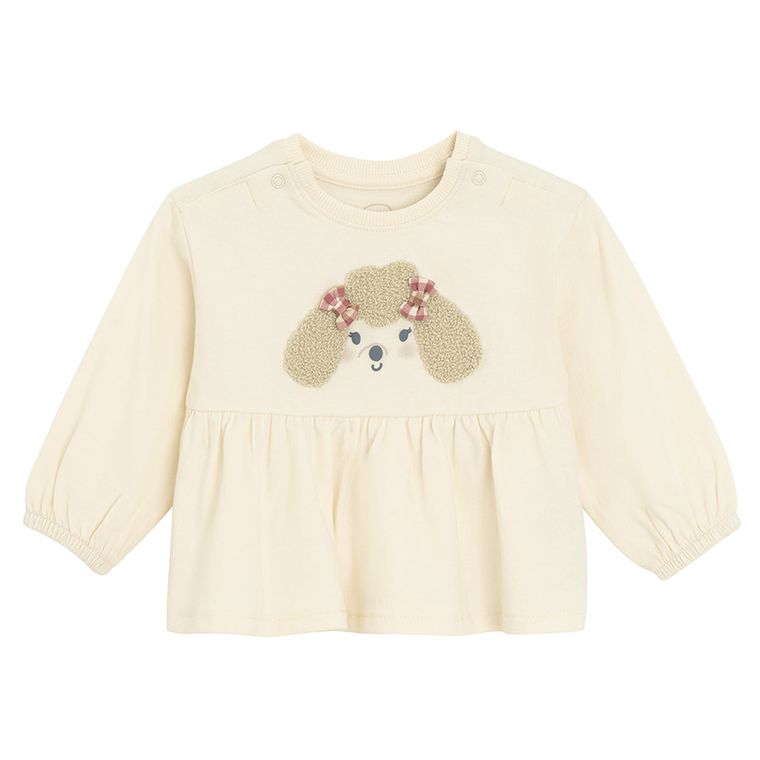 Cool Club, Bluza cu maneca lunga pentru fete, bej
