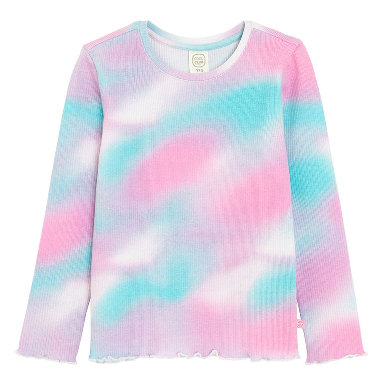 Cool Club, Bluza cu maneca lunga pentru fete, din tricot striat, mix