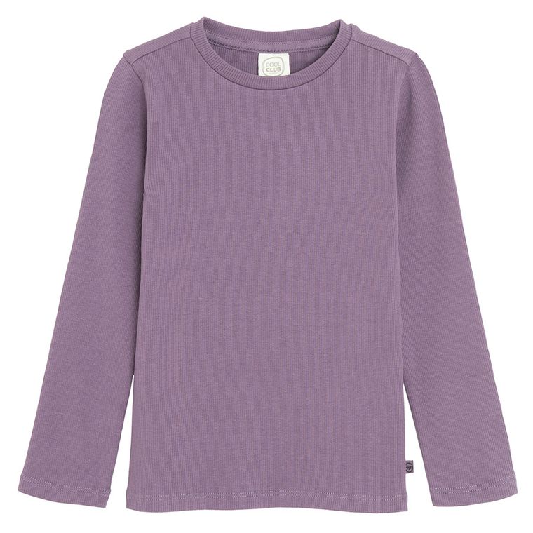 Cool Club, Bluza cu maneca lunga pentru fete, din tricot striat, violet