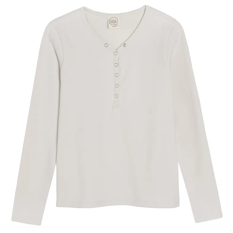 Cool Club, Bluza cu maneca lunga pentru fete, ecru