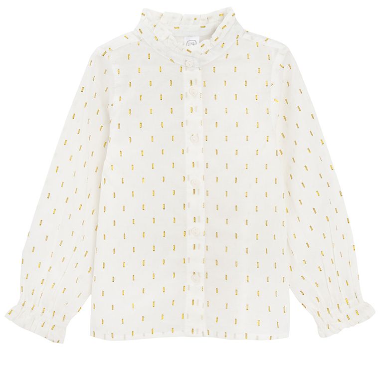 Cool Club, Bluza cu maneca lunga pentru fete, ecru