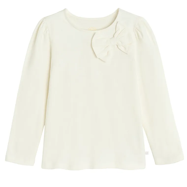 Cool Club, Bluza cu maneca lunga pentru fete, ecru