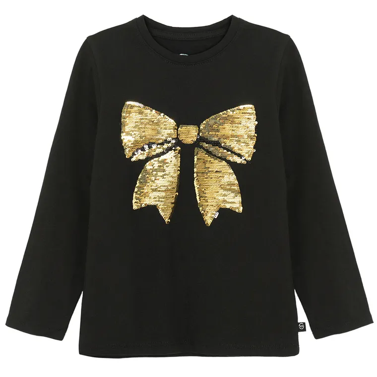 Cool Club, Bluza cu maneca lunga pentru fete, negru