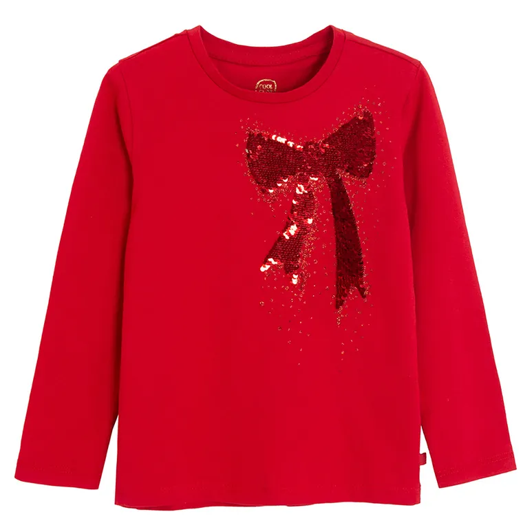 Cool Club, Bluza cu maneca lunga pentru fete, rosu