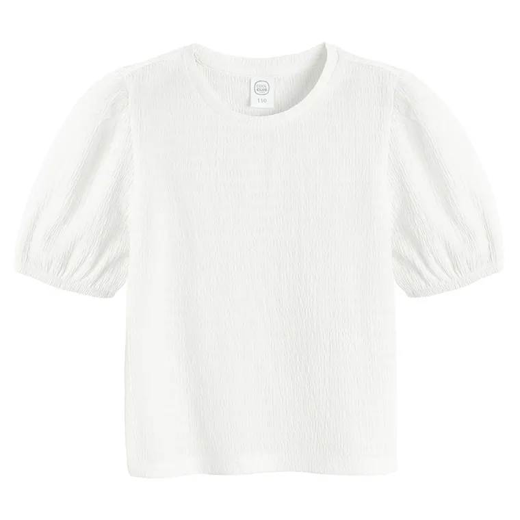 Cool Club, Bluza cu maneca scurta pentru fete, alb