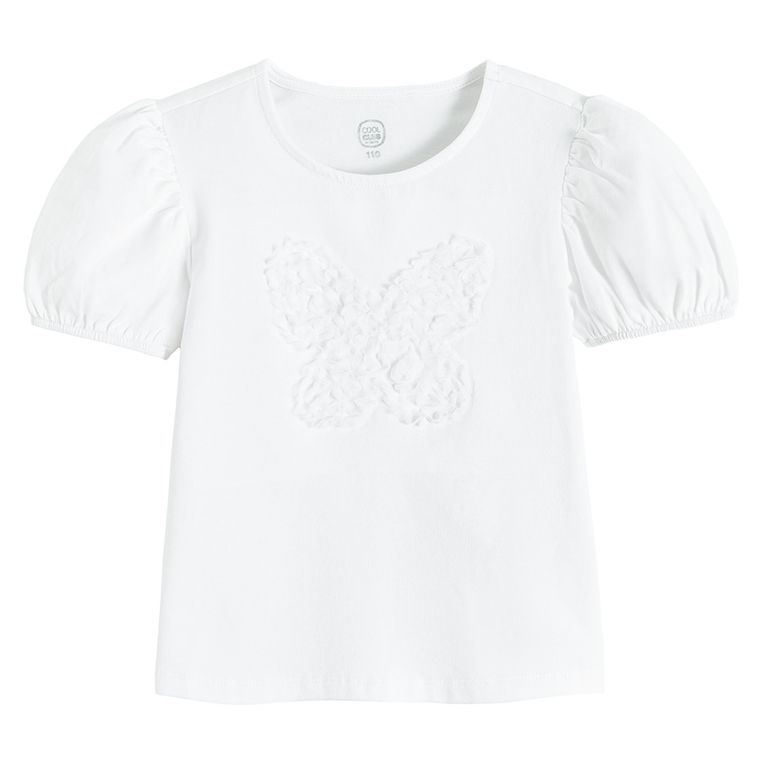 Cool Club, Bluza cu maneca scurta pentru fete, alb