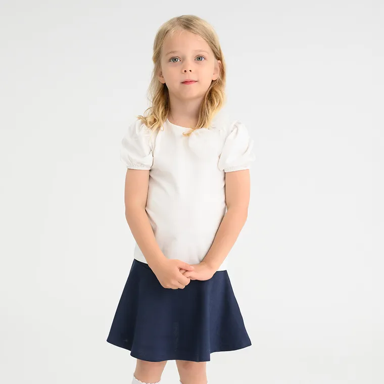 Cool Club, Bluza cu maneca scurta pentru fete, alb