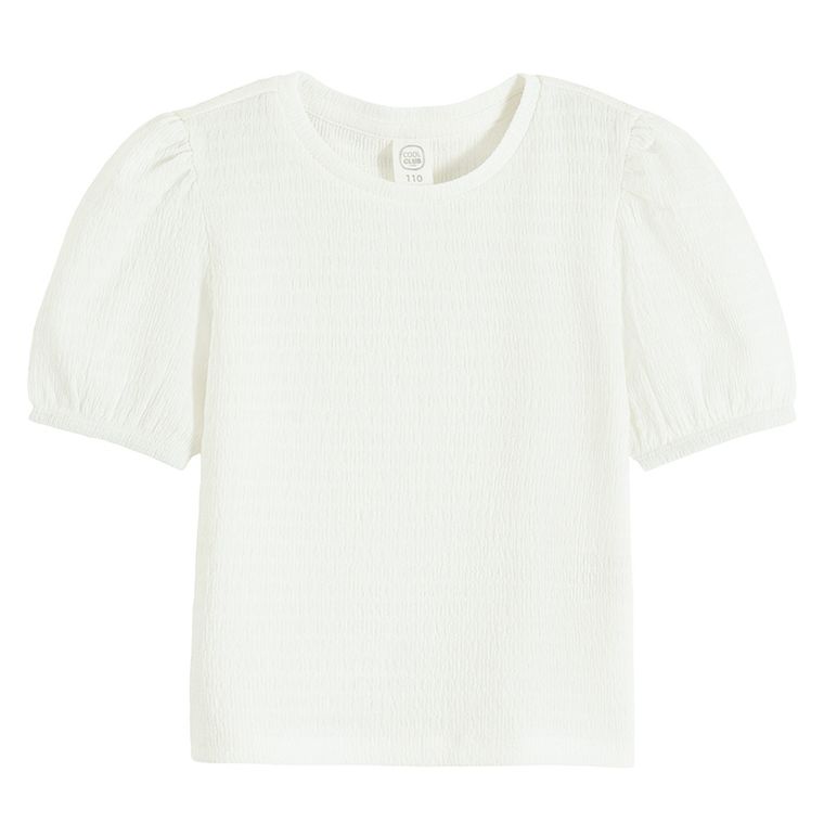 Cool Club, Bluza cu maneca scurta pentru fete, alb