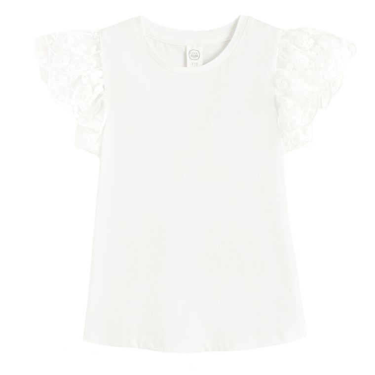 Cool Club, Bluza cu maneca scurta pentru fete, alb