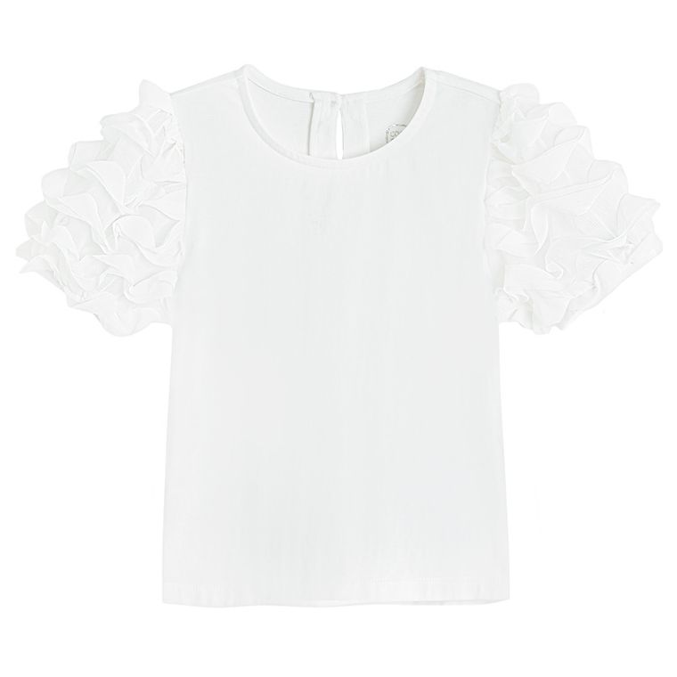 Cool Club, Bluza cu maneca scurta pentru fete, alb