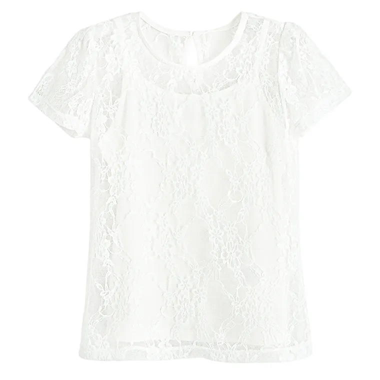 Cool Club, Bluza cu maneca scurta pentru fete, alb