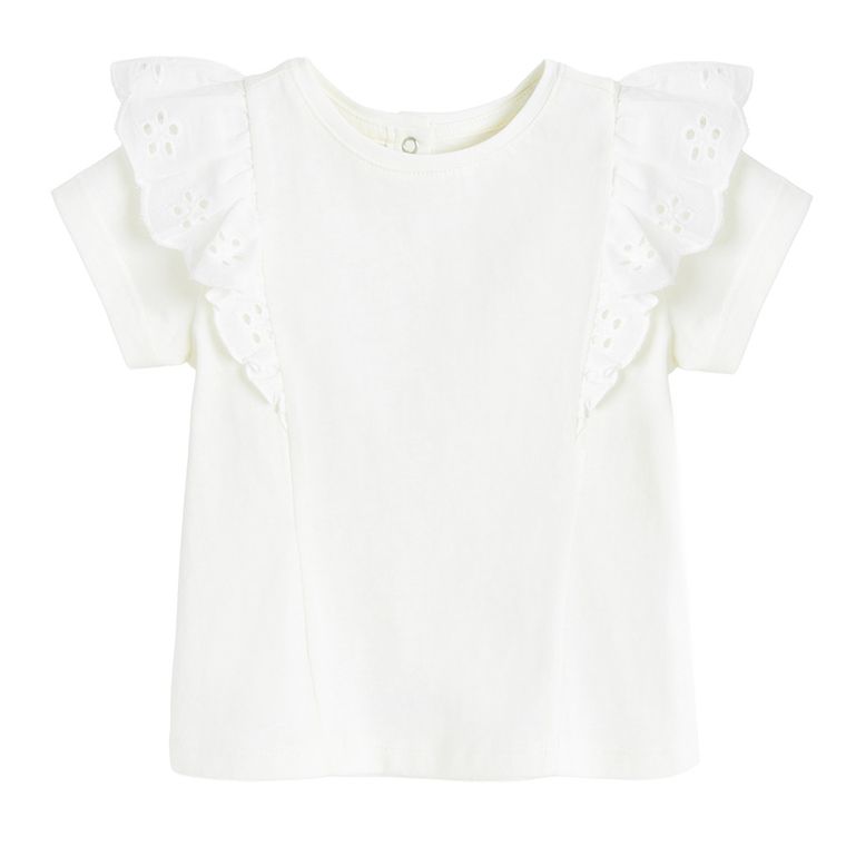 Cool Club, Bluza cu maneca scurta pentru fete, alb