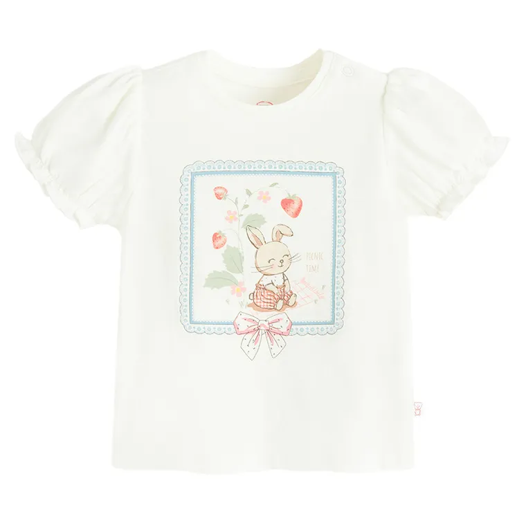 Cool Club, Bluza cu maneca scurta pentru fete, alb