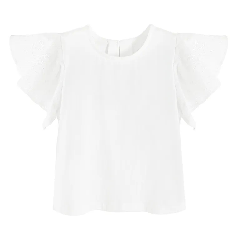 Cool Club, Bluza cu maneca scurta pentru fete, alb