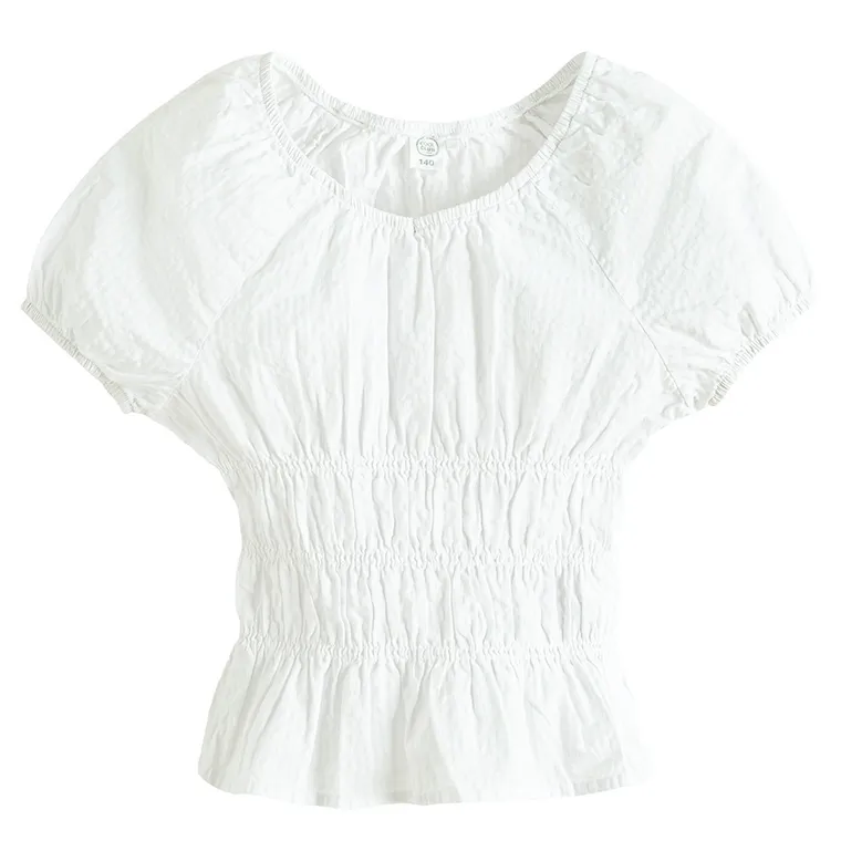 Cool Club, Bluza cu maneca scurta pentru fete, alb