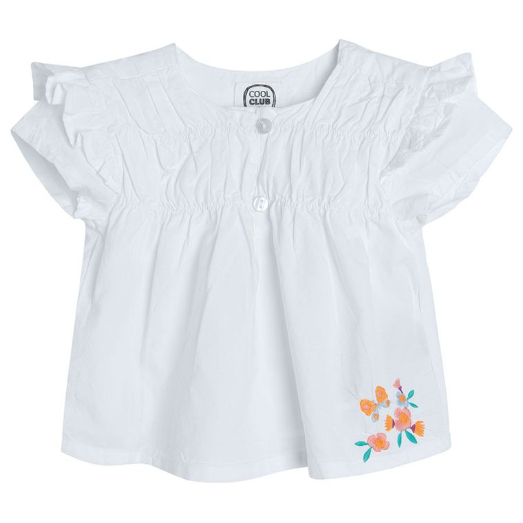Cool Club, Bluza cu maneca scurta pentru fete, ecru