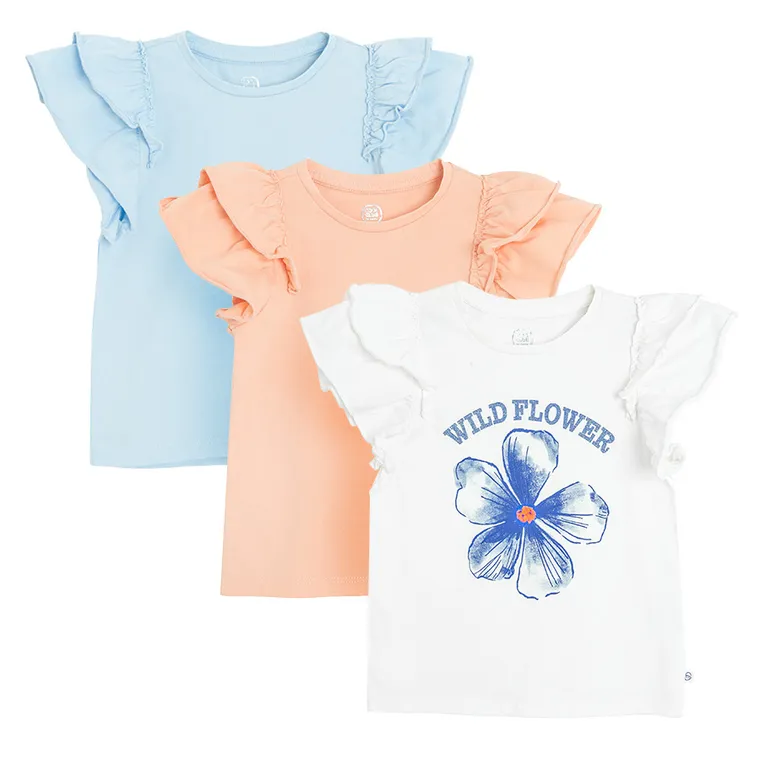 Cool Club, Bluza cu maneca scurta pentru fete, mix, set, 3 buc.