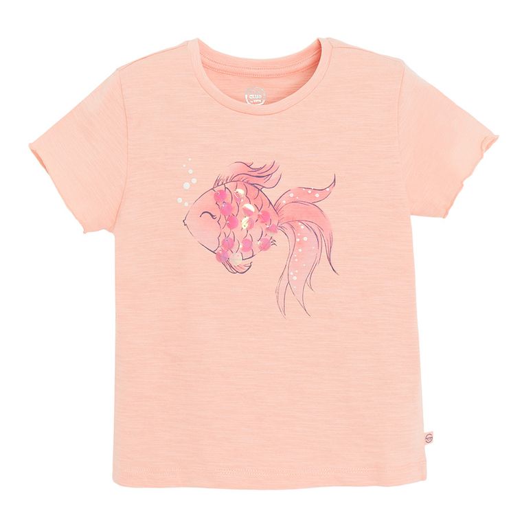 Cool Club, Bluza cu maneca scurta pentru fete, piersica