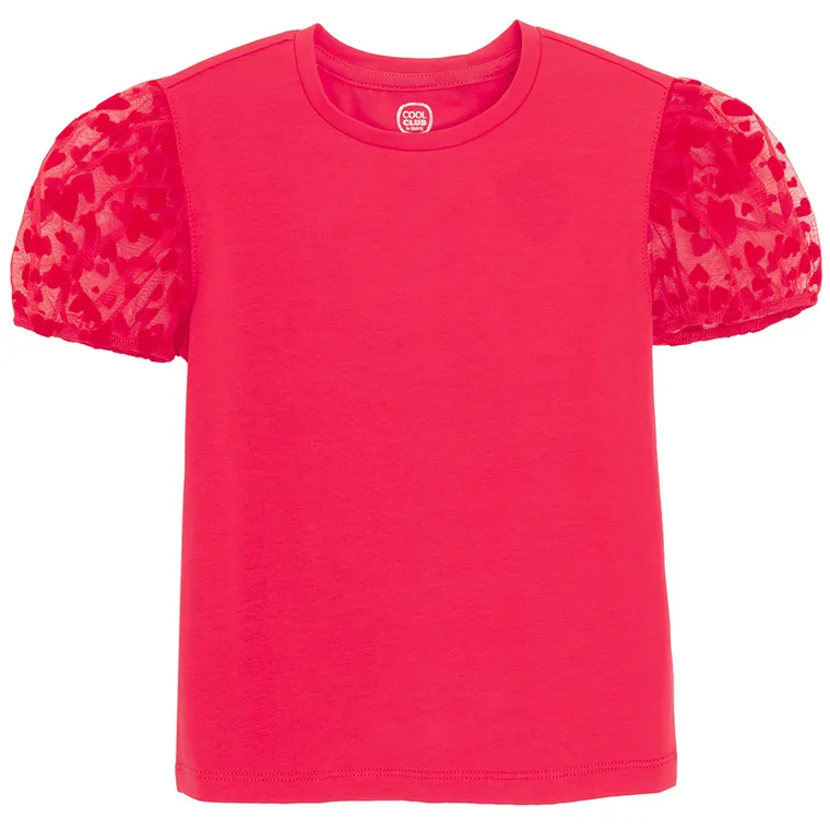 Cool Club, Bluza cu maneca scurta pentru fete, rosu