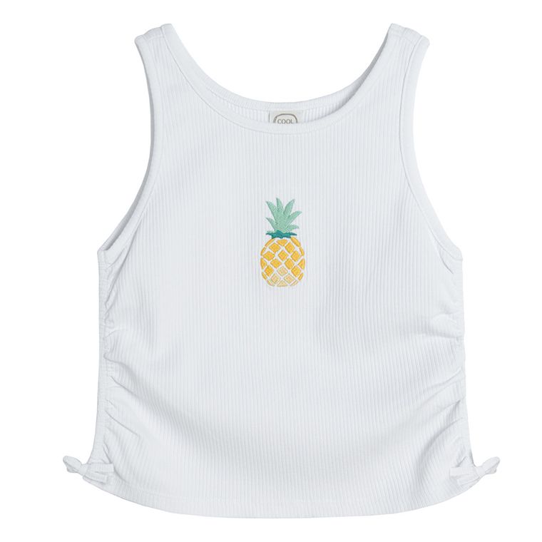 Cool Club, Bluza fara maneci pentru fete, alb