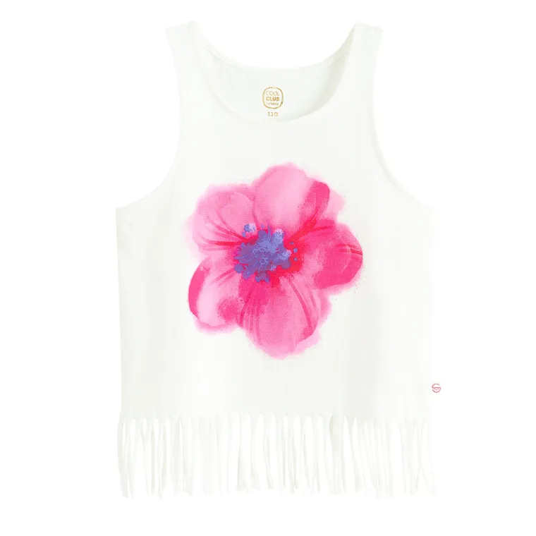 Cool Club, Bluza fara maneci pentru fete, alb