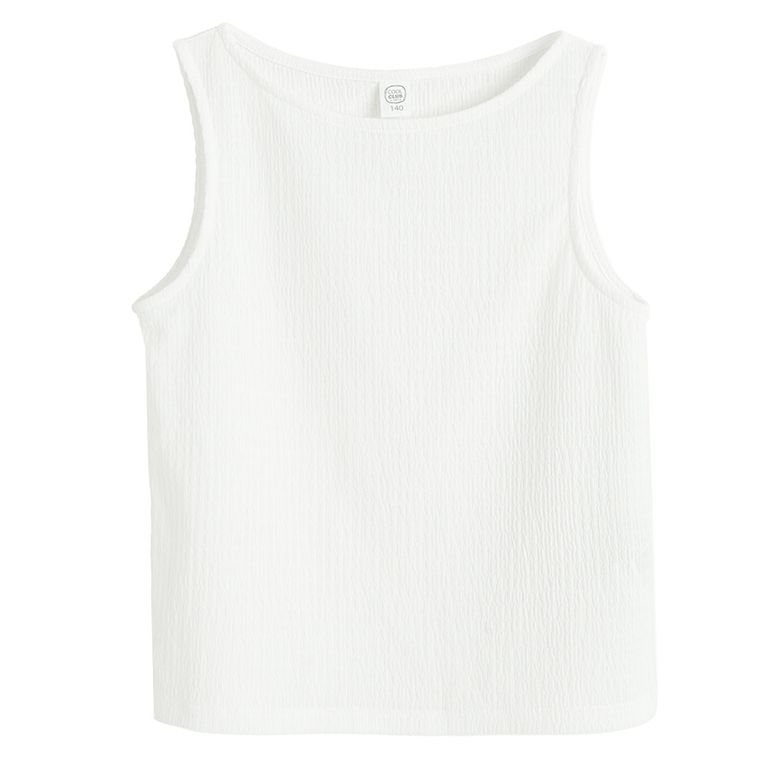 Cool Club, Bluza fara maneci pentru fete, alb