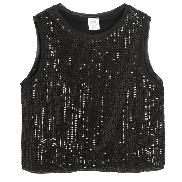 Cool Club, Bluza fara maneci pentru fete, negru
