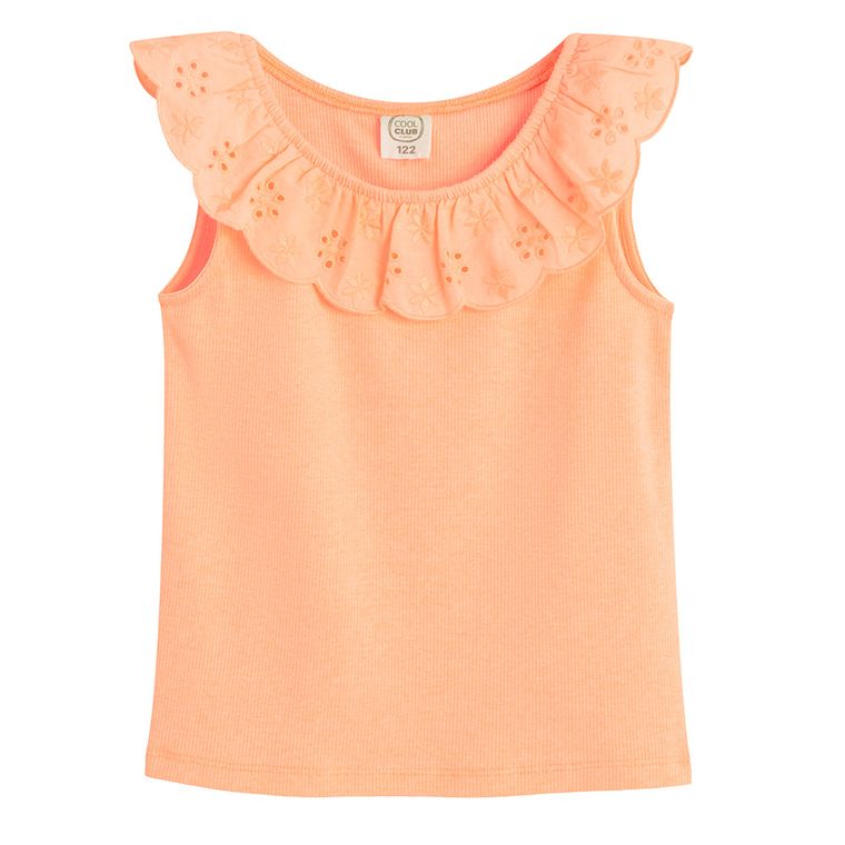Cool Club, Bluza fara maneci pentru fete, portocaliu fluo