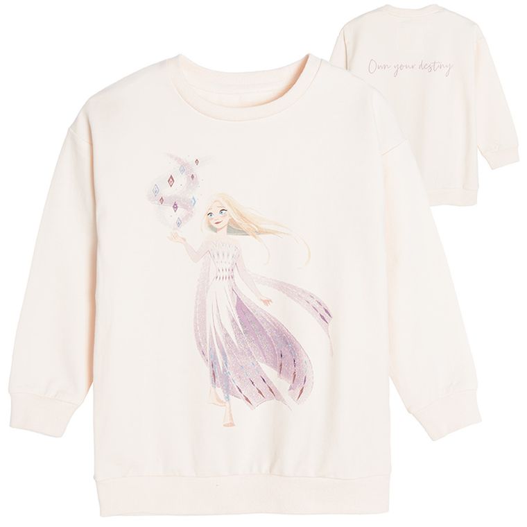 Cool Club, Bluza pentru fete, bej, imprimeu Frozen