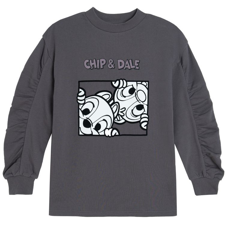 Cool Club, Bluza pentru fete, granit, imprimeu Chip & Dale
