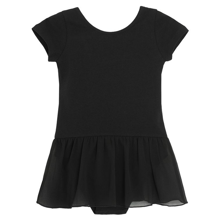 Cool Club, Body balet cu maneca scurta pentru fete, negru