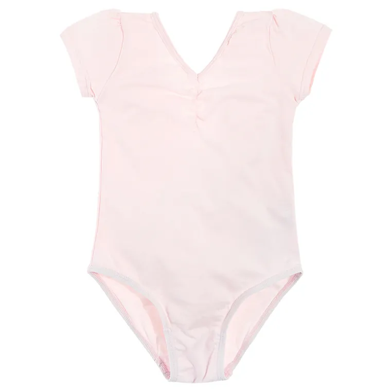 Cool Club, Body balet cu maneca scurta pentru fete, roz deschis