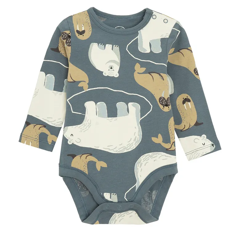 Cool Club, Body cu maneca lunga pentru baieti, albastru